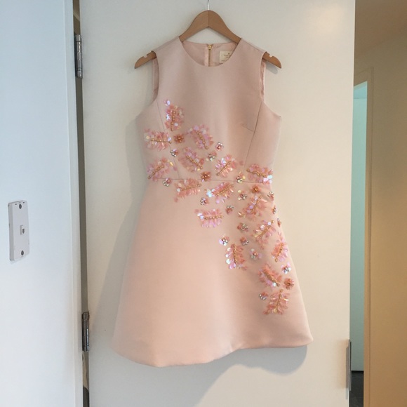 SOLD Kate Spade Sea Ferns Embellished Dress - Picture 3 of 8